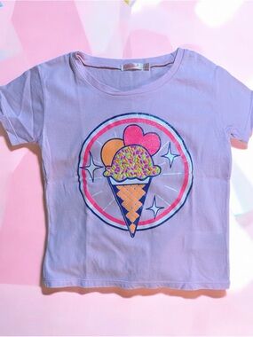 Billieblush Light Pink Ice Cream Cone Graphic Tee